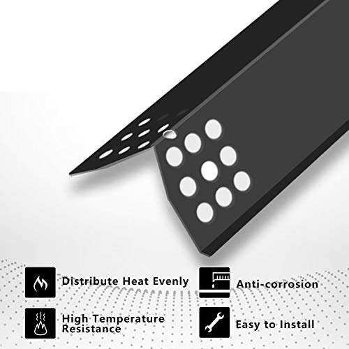 MONIBAQ Grill Replacement Parts for Nexgrill Deluxe 6 Burner 720-0896B 720-0896C, for 5 Burner 720-0896 720-0882A 720-0925, 6 pcs Porcelain Steel Flame Tamers Heat Shields Plates+Burner Tubes Kit