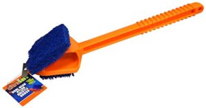 citrusafe 2-in-1, dual head nylon grill brush and scrubber - safely scrub grill grates and remove carbon deposits