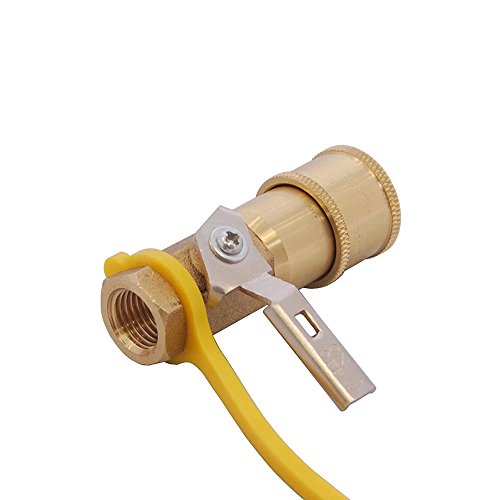 KIBOW 1/4" Quick Connect Kit for Propane/Natural Gas Systems-Safety Shutoff Valve & Full Flow Male Plug