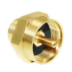 Joywayus 1LB Propane Gas Bottle Refill Adapter,1/4" NPT Female Universal Fit 1-lb Tank Brass Fitting(Pack of 2)