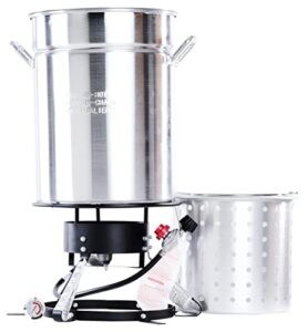 king kooker 5012a package boiling and steaming, silver, balck