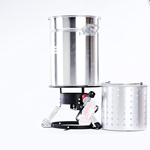 King Kooker 5012A Package Boiling and Steaming, Silver, Balck