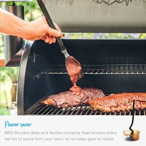 Dreamfarm BBQ Brizzle | Sauce Scooping Silicone BBQ Basting Brush | BBQ Sauce Brush That Scoops Every Last Drop of Sauce | Grilling Gifts for Men | Black