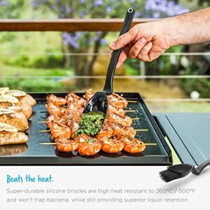 Dreamfarm BBQ Brizzle | Sauce Scooping Silicone BBQ Basting Brush | BBQ Sauce Brush That Scoops Every Last Drop of Sauce | Grilling Gifts for Men | Black