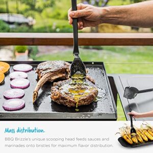 Dreamfarm BBQ Brizzle | Sauce Scooping Silicone BBQ Basting Brush | BBQ Sauce Brush That Scoops Every Last Drop of Sauce | Grilling Gifts for Men | Black