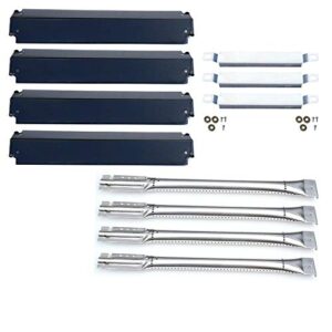 direct store parts kit dg240 replacement for charbroil 463248208,463268107,466248208 gas grill burners,crossovertubes,heat plates (stainless steel burner + porcelain steel heat plate)