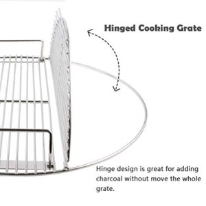Mydracas Stainless Steel Cooking Grate 21.5 inch Kettle Grill Grate 304 Stainless Steel Food Grade Safe for 22.5 inch Weber Charcoal Grills