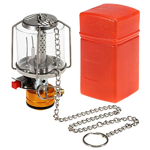 Lixada Outdoor Portable Camping Gas Lantern Piezo Ignition Mini Gas Tent Lamp Light