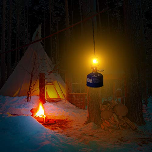 Lixada Outdoor Portable Camping Gas Lantern Piezo Ignition Mini Gas Tent Lamp Light