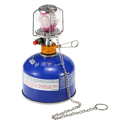 Lixada Outdoor Portable Camping Gas Lantern Piezo Ignition Mini Gas Tent Lamp Light