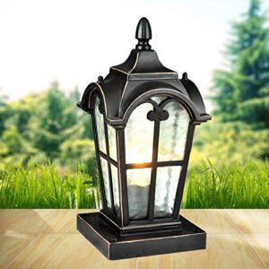 SLNFXC New Chinese Style Column Head Lamp Waterproof Villa Led Gate Lamp Post Outdoor Garden Lamp Outdoor Wall Lamp Door Post Lamp ( Size : 302mm*160mm )