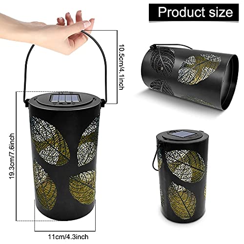 LXXSH Solar Hanging Lanterns Outdoor Leaf Solar Lights Decorative Solar Lantern Tabletop Lamp for Garden Yard Desk ( Color : D )