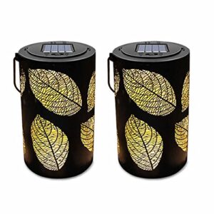 LIRUXUN Solar Hanging Lanterns Outdoor Leaf Solar Lights Decorative Solar Lantern Tabletop Lamp for Garden Yard Desk ( Color : E )