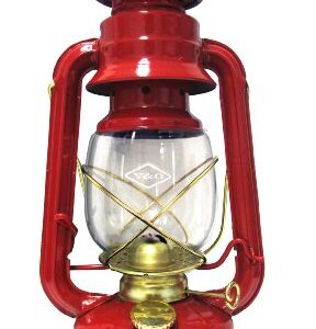 Glo Brite by 21st Century 210-76030 Centennial Gold Trim Oil Lantern, Red