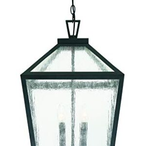 Savoy House 5-104-BK Woodstock 4-Light Outdoor Hanging Lantern (15" W x 24" H)