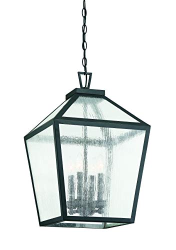 Savoy House 5-104-BK Woodstock 4-Light Outdoor Hanging Lantern (15" W x 24" H)