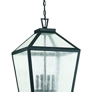 Savoy House 5-104-BK Woodstock 4-Light Outdoor Hanging Lantern (15" W x 24" H)