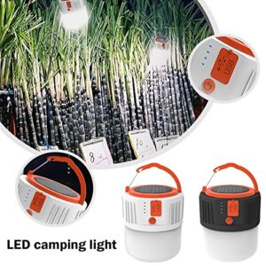 PLGEBR Solar Led Camping Light Waterproof USB Rechargeable Tent Lamp Portable Hanging Saving A8x0 Bulb Lights Cam for Outdoor Emergency