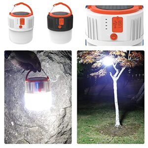 Solar Led Camping Light Waterproof USB Rechargeable Tent Lamp Portable Hanging Saving I0v0 Lights Bulb for Outdoor Cam Emergency