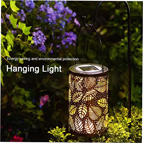 Outdoor Solar Lanterns Hanging Lights Hollowed Out Courtyard Lamp Decorative Wall Lamps for Garden Backyard Home