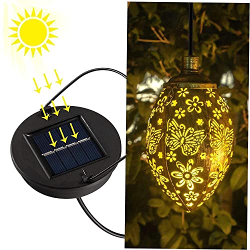 Illuminating Your Outdoors with Water Drop Solar Garden Lights - Decorative Hanging Lanterns Outdoor String Lights for Patios and Ambient Fairy Lights Offering a Warm Glow