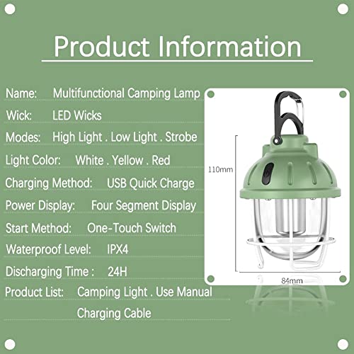 MAKIVI Camping Lantern,Tent Lights,Rechargeable IPX4 Waterproof Lights LED Light,3 Light Color 7 Light Modes Lanterns