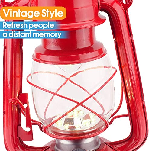 Chinese Lanterns Vintage LED Hurricane Lantern Battery Operated Lantern Metal Hanging Lantern with Dimmer Switch LED lamp for Indoor or Outdoor Usage for Festival