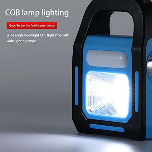 Portable Lamp, Portable Work Lamp, Solar Energy, USB, Emergency Charging, Outdoor Rain Proof Camping Strong Light for Household and Outdoor