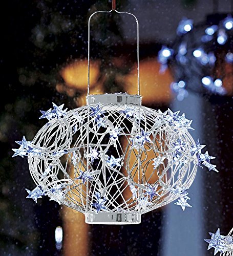 Small White Solar Star Lantern