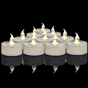 marrilley led tea lights, battery-powered tea lights flameless candles wedding lights for home decoration, christmas, birthday party (100 pack warm white)