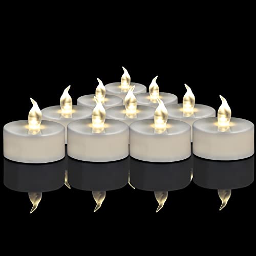 Marrilley LED Tea Lights, Battery-Powered Tea Lights Flameless Candles Wedding Lights for Home Decoration, Christmas, Birthday Party (100 Pack Warm White)