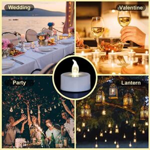 Marrilley LED Tea Lights, Battery-Powered Tea Lights Flameless Candles Wedding Lights for Home Decoration, Christmas, Birthday Party (100 Pack Warm White)