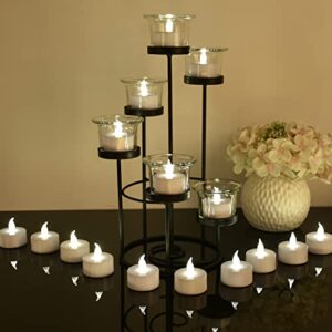 Marrilley LED Tea Lights, Battery-Powered Tea Lights Flameless Candles Wedding Lights for Home Decoration, Christmas, Birthday Party (100 Pack Warm White)