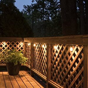 Lights By Night LED Bistro String Lights 12 ft | 6 Shatter Resistant Lifetime Bulbs, 2200K Warm White, Weather Resistant, Indoor/Outdoor, Commercial Grade, Perfect for Backyard, Porch, Patio, 38353