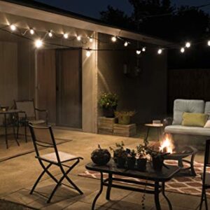 Lights By Night LED Bistro String Lights 12 ft | 6 Shatter Resistant Lifetime Bulbs, 2200K Warm White, Weather Resistant, Indoor/Outdoor, Commercial Grade, Perfect for Backyard, Porch, Patio, 38353