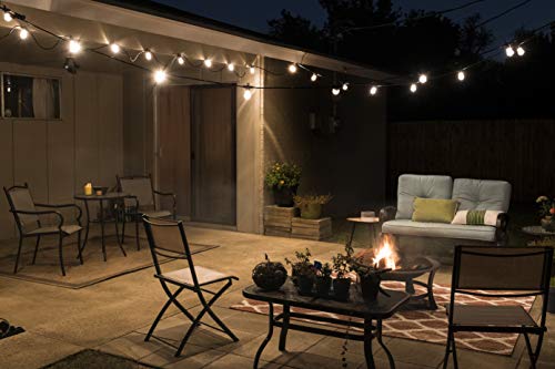 Lights By Night LED Bistro String Lights 12 ft | 6 Shatter Resistant Lifetime Bulbs, 2200K Warm White, Weather Resistant, Indoor/Outdoor, Commercial Grade, Perfect for Backyard, Porch, Patio, 38353