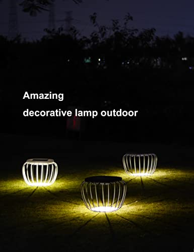 WEILAILUX 16-inch Solar Outdoor Floor Lamp Waterproof, LED Round Cube Chair Light Seat Stool Side Table, Accent Ambient Decorative Lighting for Home Hotel Lawn Patio Garden, White (3000K + 6000K)