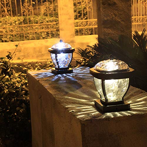 XXINY Solar Lawn Lamp Garden Lamp Outdoor Waterproof Garden Floor Lamp Super Bright Household Led Outdoor Stigma Wall Lamp Gate Aisle Balcony Outdoor Lamp (Color : Warm Light, Size : A)