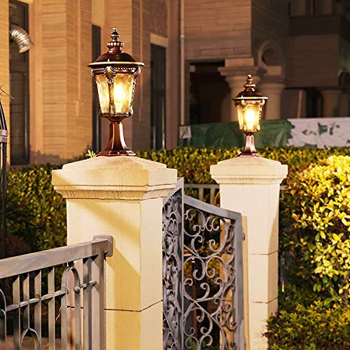 ZSEDP Outdoor Lamp Wall Headlights Pastoral Style Doorpost Lamp Balcony Lamppost Headlight Wall Lamp Standing Lamp Waterproof Lawn Lamp