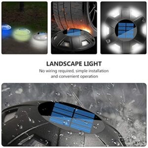 SOLUSTRE 1pc Solar Power Deck Light Outdoor Underground Yard Lamp Floor Lamp (Black)