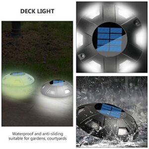 SOLUSTRE 1pc Solar Power Deck Light Outdoor Underground Yard Lamp Floor Lamp (Black)