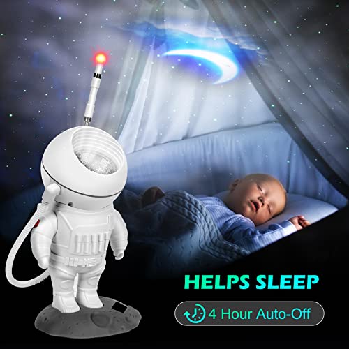 Astronaut Star Light Projector, Nebula Galaxy Projector Night Light, Remote Control, 4h Auto Close, Voice Control and 360°Rotation Magnetic Head for Kids Bedroom Decor, Christmas Gifts for Boys Girls