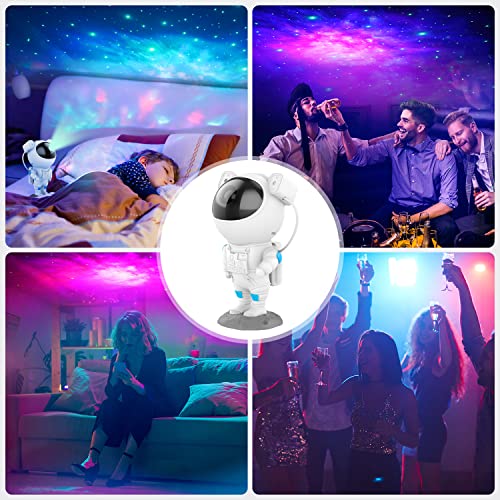 Galaxy Projector Night Light, Star Projector with Timer, Remote Control, Astronaut Nebula Projector Suitable for Kids Bedroom, Game Room and Holiday Gift