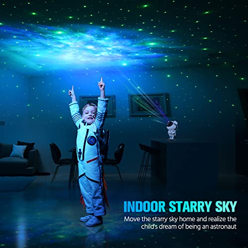 Galaxy Projector Night Light, Star Projector with Timer, Remote Control, Astronaut Nebula Projector Suitable for Kids Bedroom, Game Room and Holiday Gift
