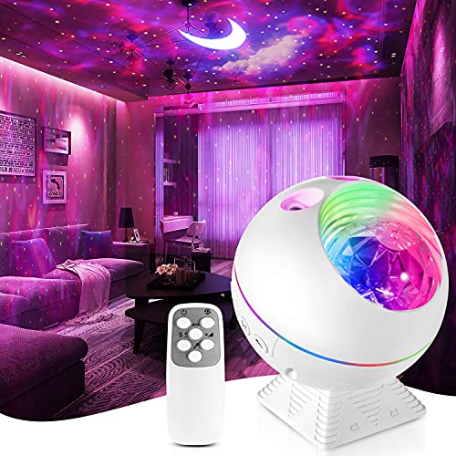 ONEFIRE Galaxy Projector for Bedroom, 43 Lighting Modes Star Projector Galaxy Light, Remote Timer Moon Lampn Ceiling Projector Lights for Bedroom,Voice Control Ocean Projector Room Lights for Bedroom