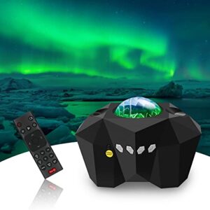 aurora galaxy projector light, star projector with music speaker, night light projector with moon, northern lights projector for bedroom, gaming room, home theater, ceiling