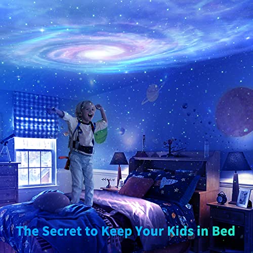 AIRIVO Star Projector, Galaxy Light Projector, Night Light Projector & Music Speaker & White Noise, Sound Machine Projector for Kids Adults, Bedroom, Room Decor, Party, Ceiling