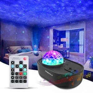 star projector, 3 in 1 galaxy night light projector with remote control, bluetooth music speaker & 5 white noises for bedroom/party/home decor, timing sky starry projector for kids & adults