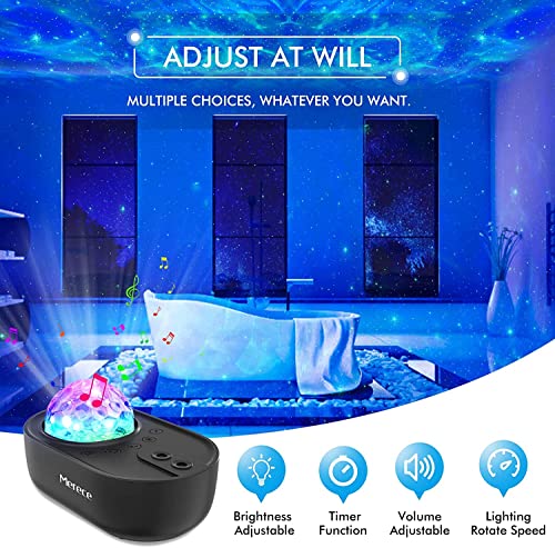 Star Projector, 3 in 1 Galaxy Night Light Projector with Remote Control, Bluetooth Music Speaker & 5 White Noises for Bedroom/Party/Home Decor, Timing Sky Starry Projector for Kids & Adults