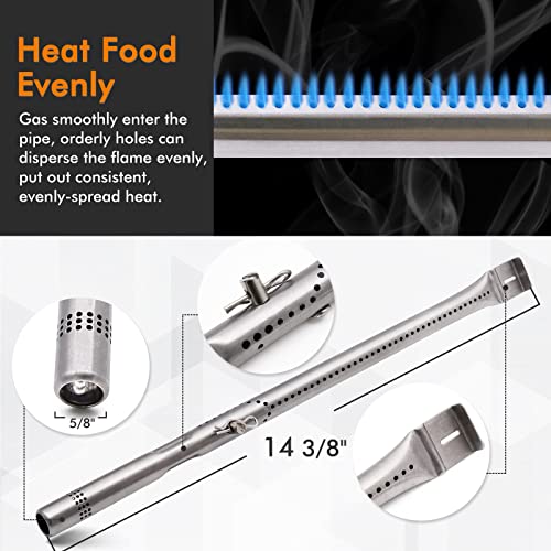 Grill Replacement Parts for Charbroil Advantage Series 4 Burner 463344015 463343015 463433016 463240115 463432215 463240015 Gas Grills, Stainless Pipe Burner, Heat Plate, Carryover Tube, Igniters.